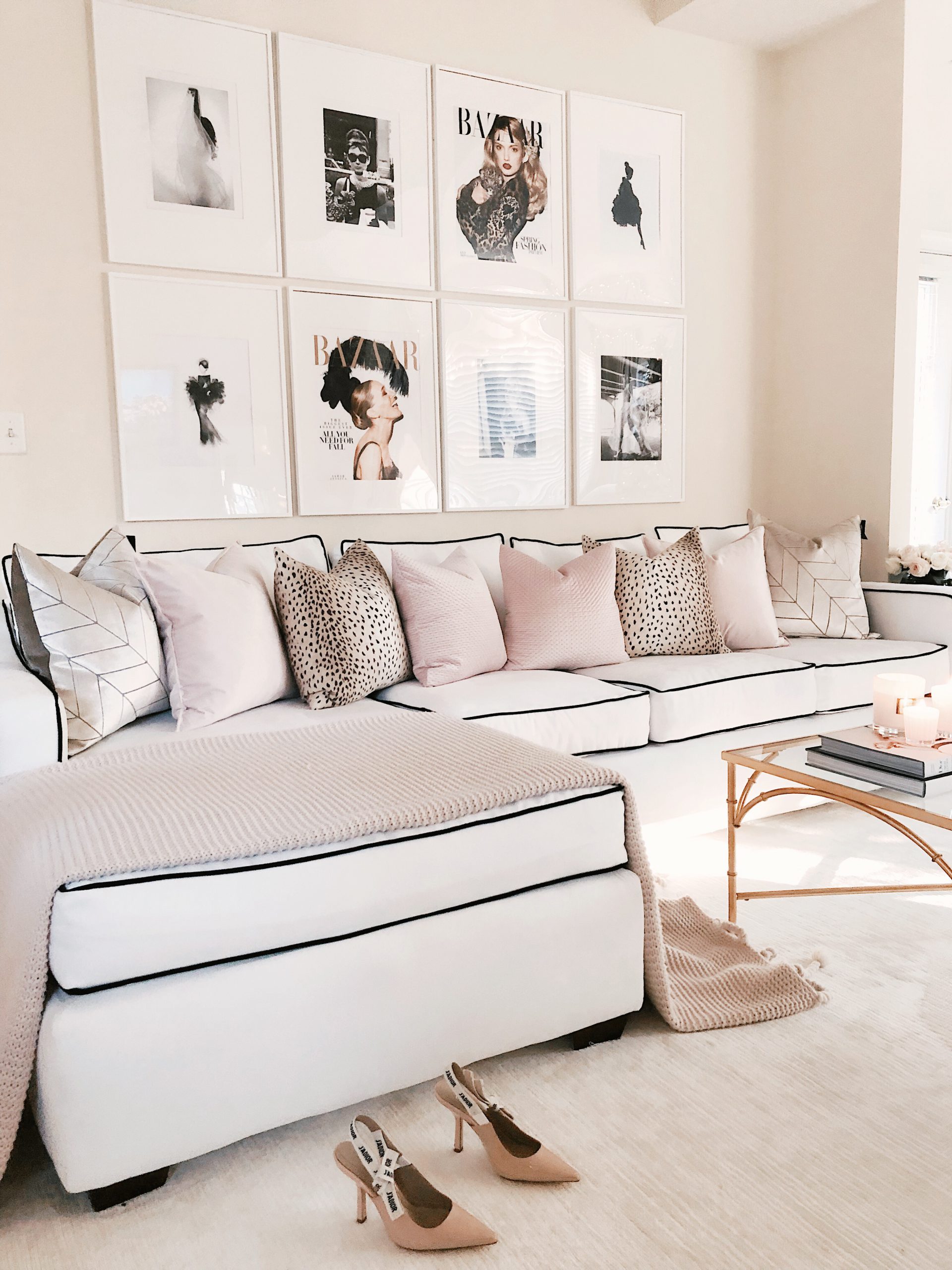 Chanel & Glam Inspired living room makeover