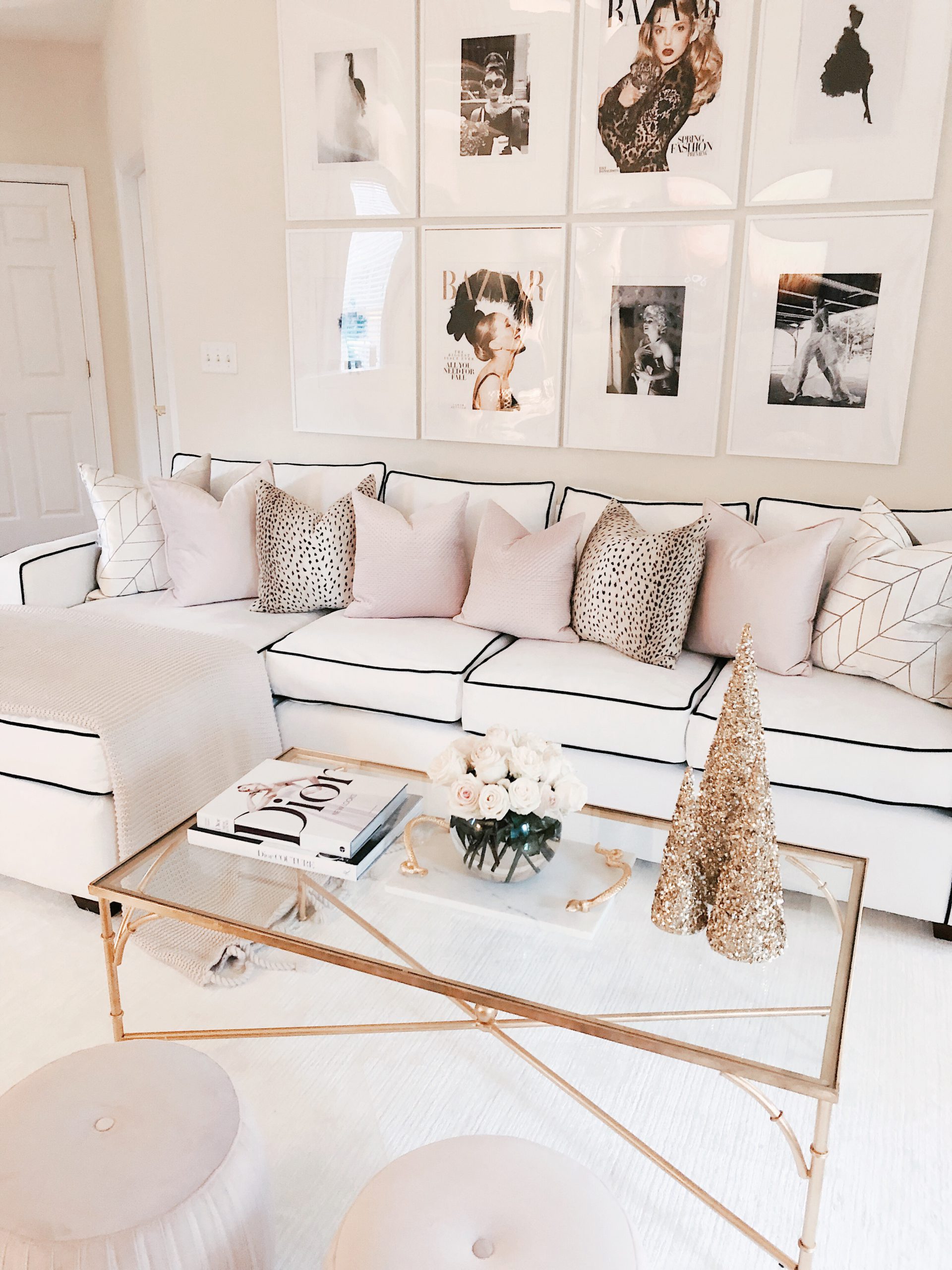 Chanel & Glam Inspired living room makeover