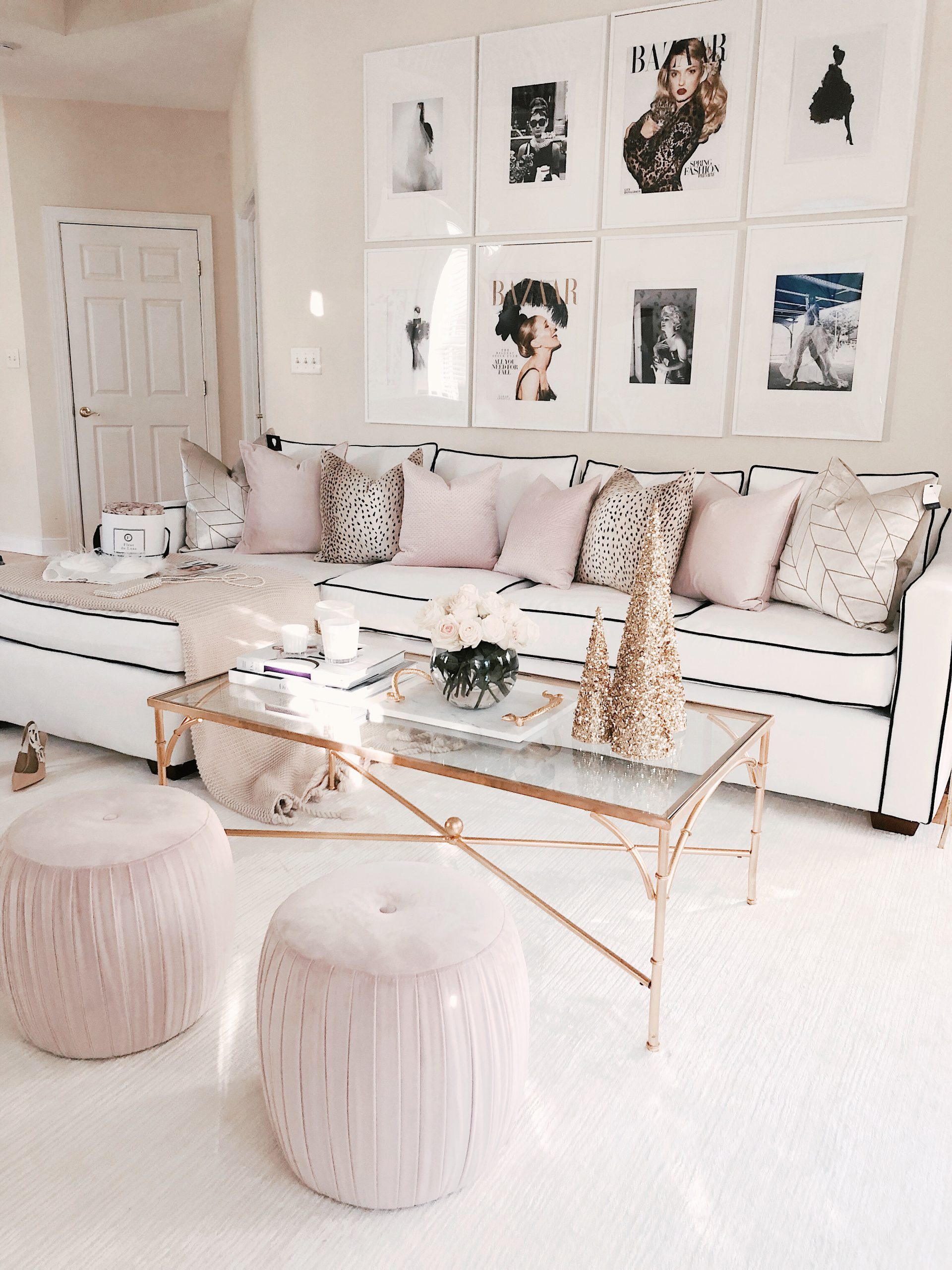 Chanel & Glam Inspired living room makeover